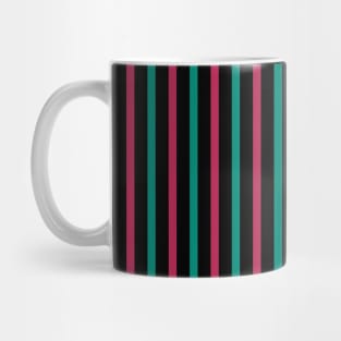 Red and Green straight Lines Pattern Mug